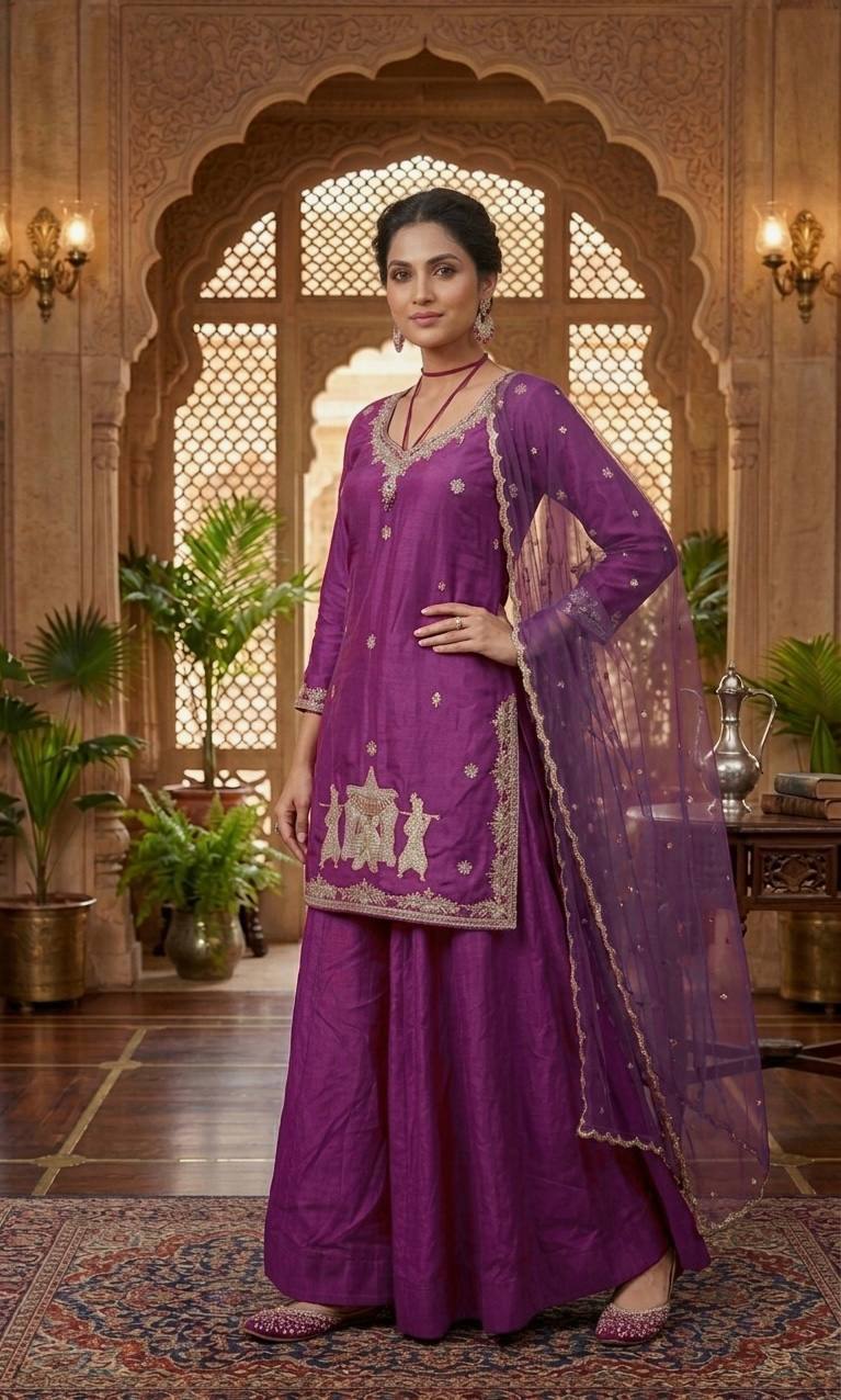 The Sovereign Crimson Palanquin Silk Set