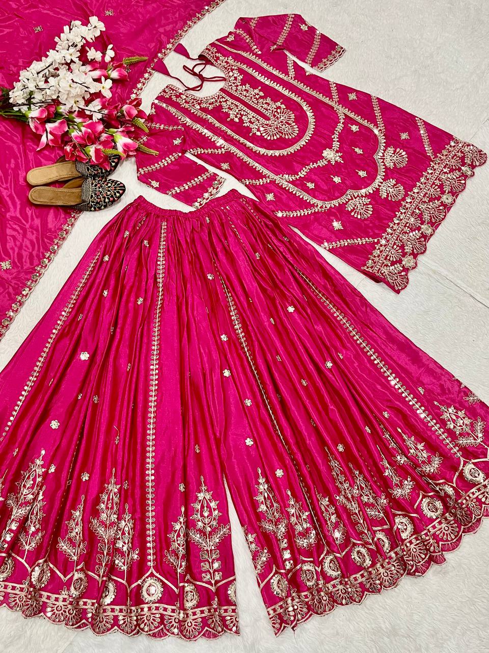 The Sovereign Regal Plum Heritage Gharara
