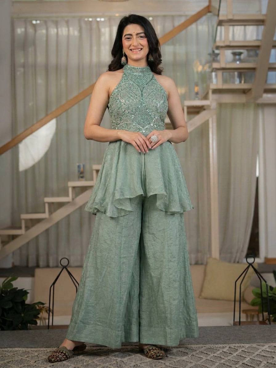 Editorial Verdant Minimalist Drape Couture