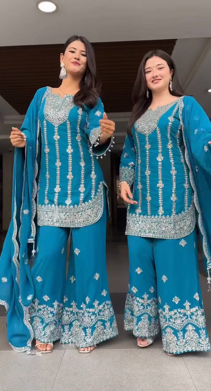 Gilded Saffron Heritage Embellished Ensemble