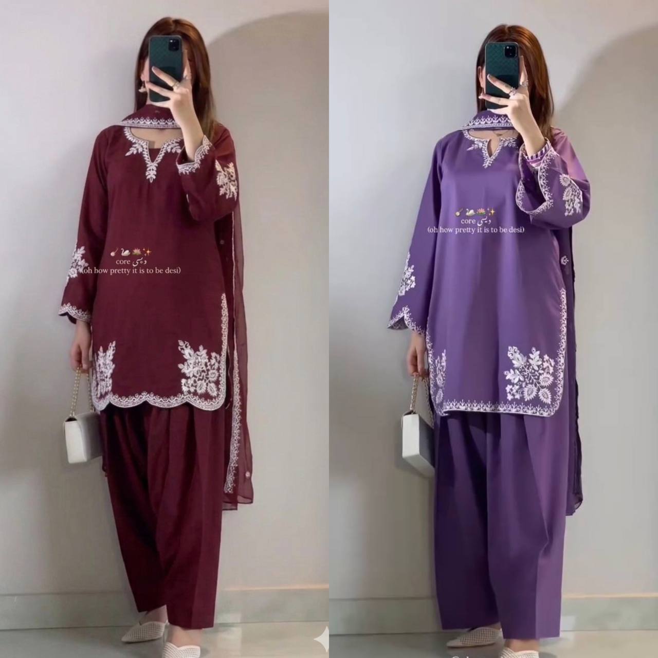 The Cinematic Oxblood Scalloped Silhouette